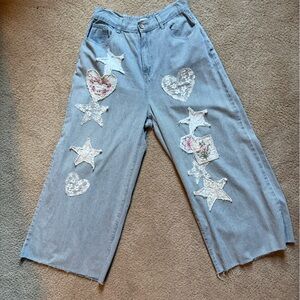 POL Blue Striped Jeans